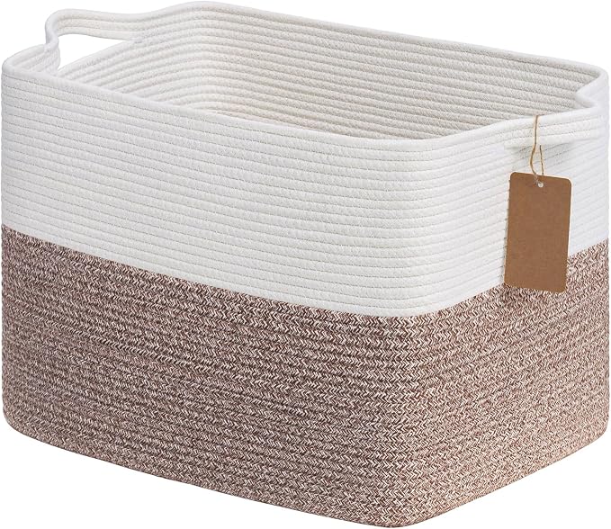 Goodpick Woven Storage Baskets for Organizing 18" x 14" x 12" Large Blanket by Goodpick