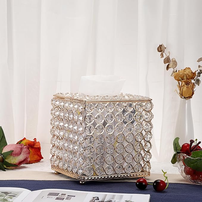 Sumnacon Crystal Square Tissue Box Cover - Image 2