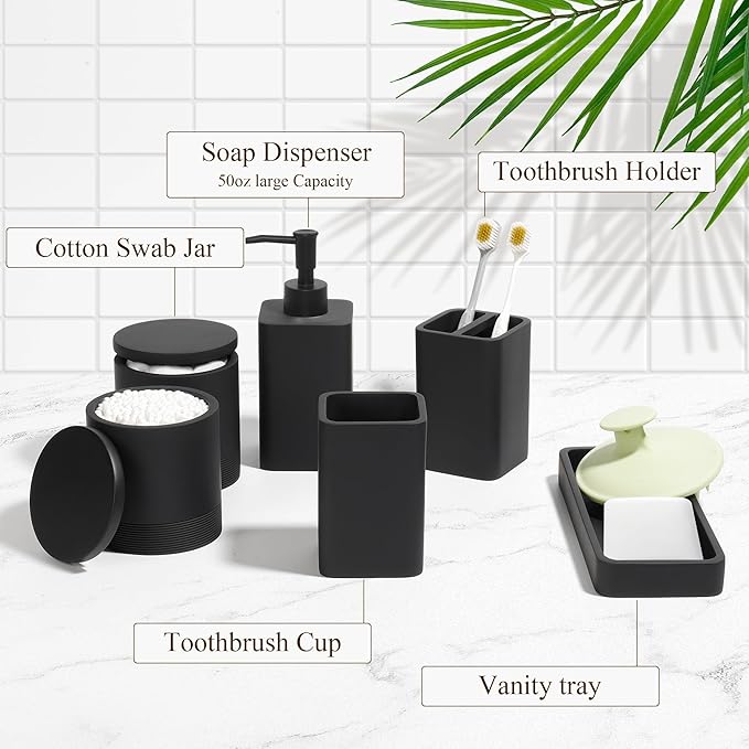 Bathroom Accessories Set, 6 Piece Bathroom Set - Image 6