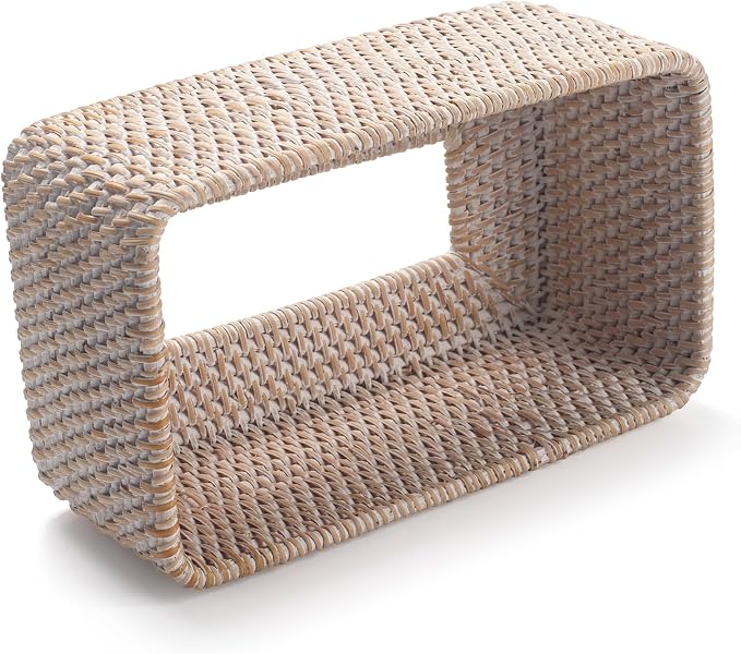 Rattan Tissue Box Cover, Rectangular Wicker Tissue Box Holder, Decorative Woven - Image 3