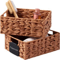 UBBCARE Storage Baskets with Label, Wicker Pantry Baskets by UBBCARE