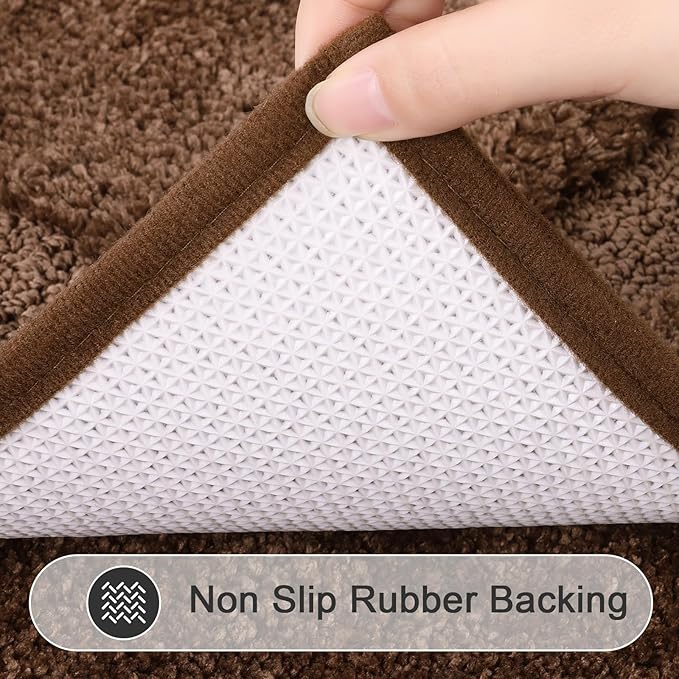 SHACOS Super Soft Bathroom Rugs Set of 2 Pieces 32x20 inch Microfiber Bath Rugs - Image 4