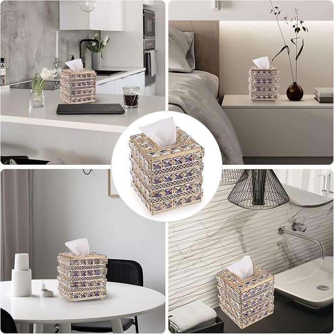 Sumnacon Crystal Square Tissue Box Cover - Image 6