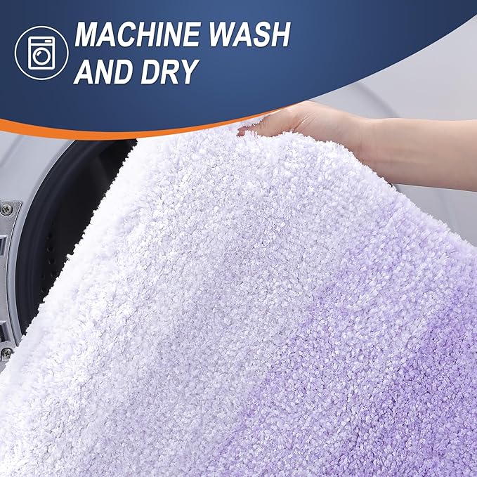 OLANLY Bathroom Rug Set 2 Piece, Soft Absorbent Microfiber Bath Rug Set - Image 5
