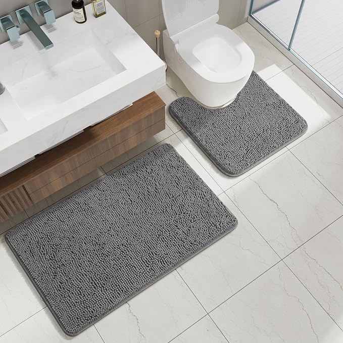 AROGAN Bathroom Rug Sets 2 Piece, Machine Washable Bath Rug Set, Absorbent and - Image 8