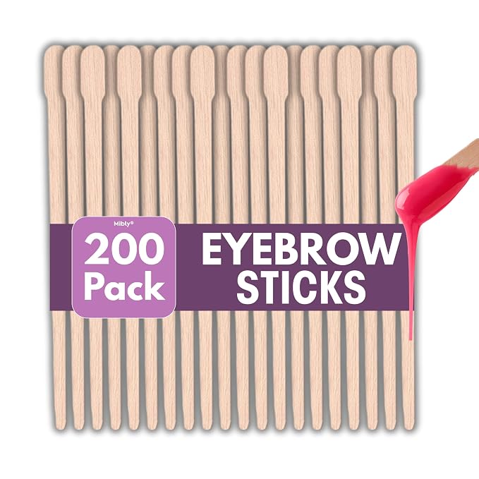 Mibly 200 Pcs Wooden Wax Sticks by MIBLY