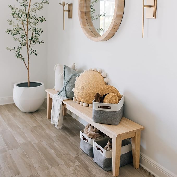 OrganiHaus Large Fabric Storage Baskets - Image 7
