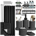 Clara Clark Coal Black Bathroom Set by ClaraClark