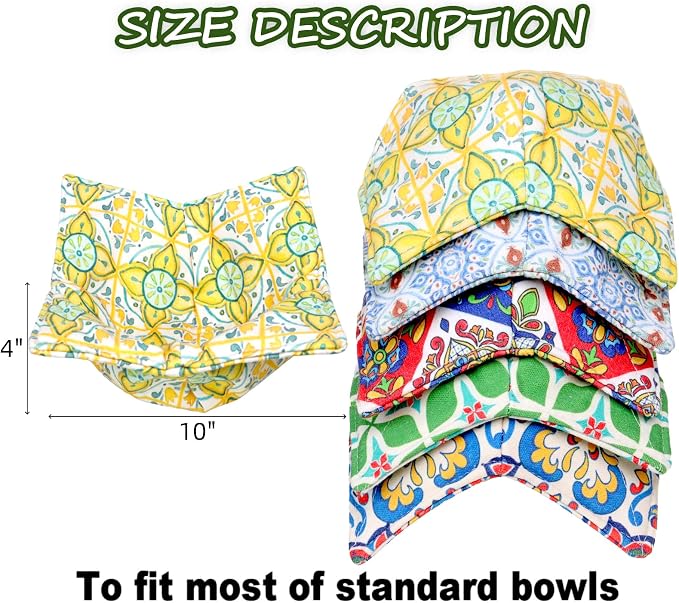 Cotton Microwavable Bowl Cozy, Microwave-Safe Hot Bowl Holders, Soup bowl Cozy - Image 2