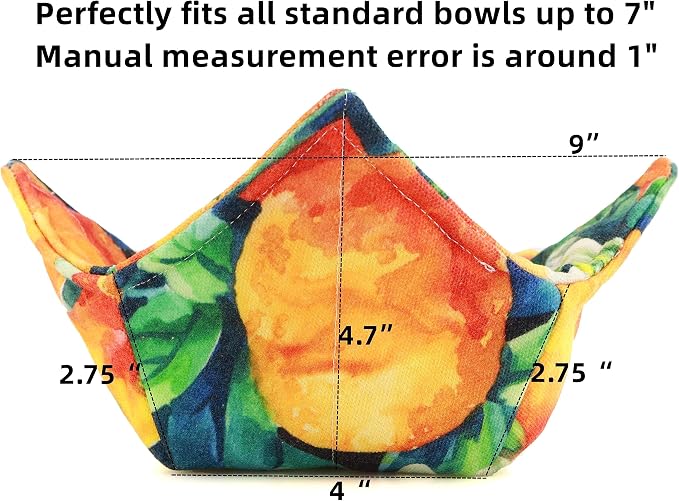 Cotton Microwavable Bowl Cozy, Microwave-Safe Hot Bowl Holders, Soup Bowl Cozy - Image 7