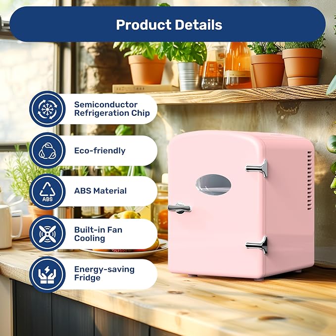 HealSmart Mini Fridge Portable 6 Liter/9 Can - Image 3