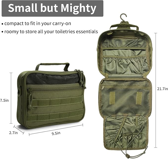 SMONT Toiletry Bag for Men Travel Toiletry Organizer Dopp Kit Organizer - Image 3