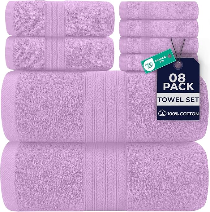 DAN RIVER 8 PC Luxury Bath Towels by DanRiver