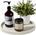 Silicone Bathroom Tray Round Kitchen Counter Organizer Decorative Vanity by Heagoale