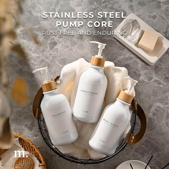 MaisoNovo Refillable Shampoo and Conditioner Bottles - Image 3