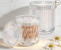2 Pack Glass Qtip Holder Dispenser Set by ESEHGS