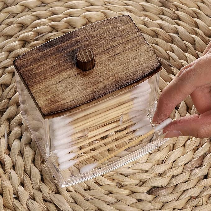 Tbestmax 7 OZ Cotton Swab Pads Holder, Qtip Cotton Buds Ball Dispenser - Image 5