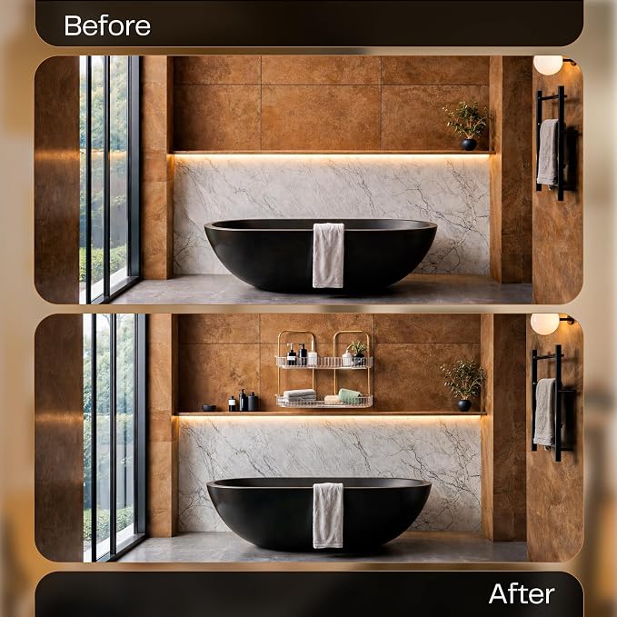2-Tier Acrylic Corner Bathroom Organizer - Image 6