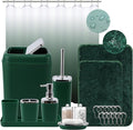 Dark Green Bathroom Accessories Set by BetterbathroomwithXLHOME