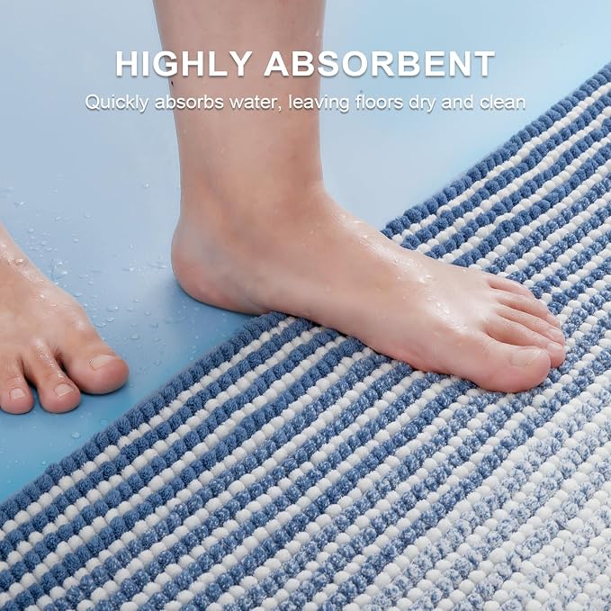 BSICPRO Bathroom Rugs and Mats Sets, 2 Piece Thick Absorbent Chenille Bath Mat - Image 5