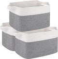 OIAHOMY 3 Pack Storage Basket for Organizing, Woven Basket Basket by MasterofSpaceOptimization