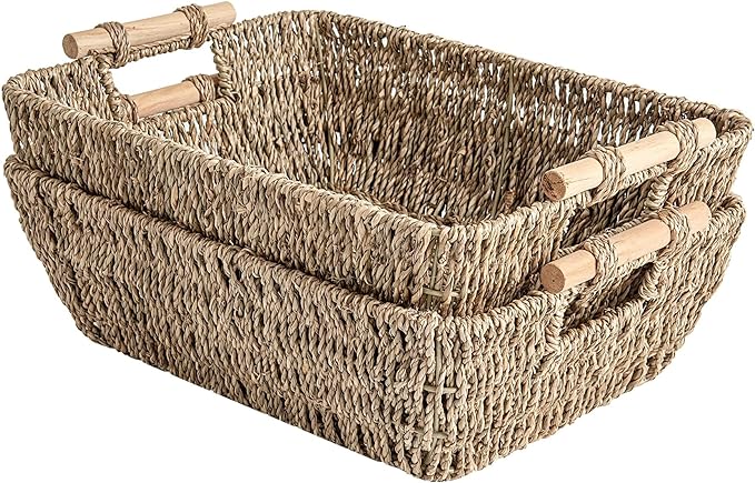 StorageWorks Hand-Woven Large Storage Baskets by StorageWorks