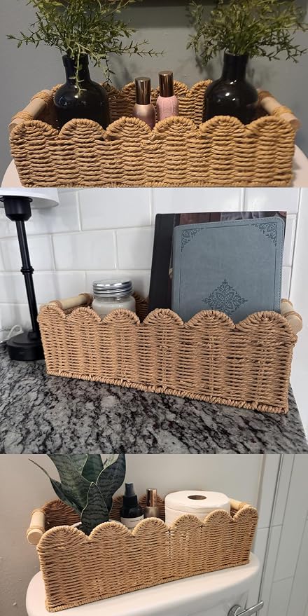 Toilet Paper Storage Basket for the Top of the Toilet Tank – A Decorative and - Image 5