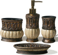 Pumkins Bathroom Accessories Set，Retro Style Including 1 Cups, 1 Toothbrush by LUANT