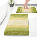 OLANLY Bathroom Rug Set 2 Piece, Soft Absorbent Microfiber Bath Rug Set by OLANLY