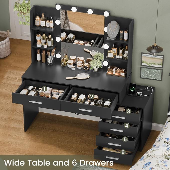 Quimoo 48" Large Vanity Desk - Image 2