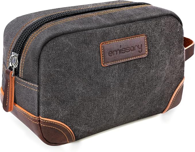 emissary Toiletry Bag for Men, Canvas Travel Toiletry Bag Men's Dopp Kit - Image 9