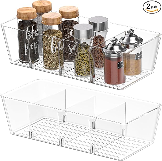 BALEINE Clear Plastic Storage Bins by BALEINE