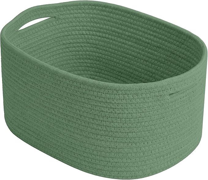 Cotton Rope Storage Basket, Woven Basket by ECDYQXVU