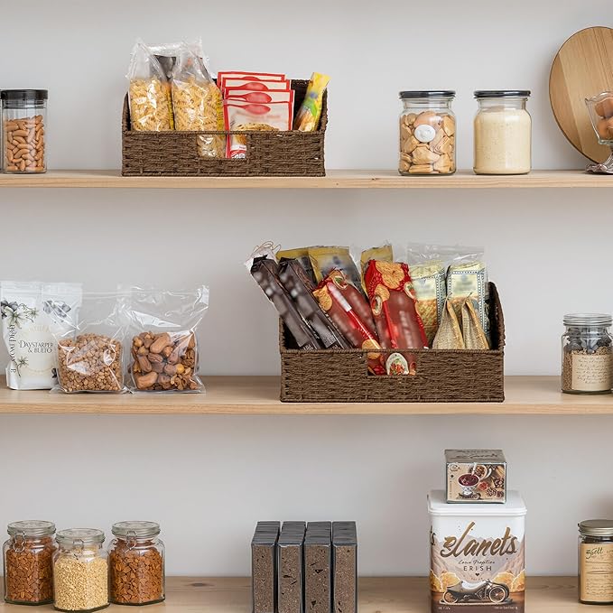StorageWorks Pantry Baskets for Organizing, Paper Rope Storage Baskets for - Image 5