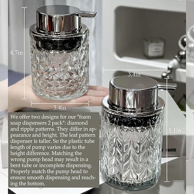 Foaming Soap Dispenser 2 Pack, Foam Hand Soap Dispenser - Image 6