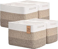 Storage Baskets for Organizing, 4 Pack Baskets for Shelves, Decorative Storage by Degeyoyo