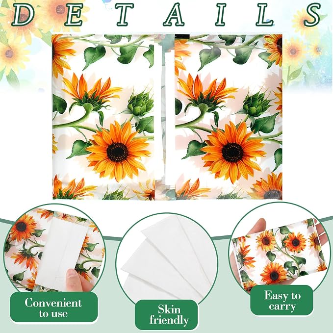 Geyee 50 Packs Tissue Travel Size Facial Paper Napkins Travel Packs Disposable - Image 3