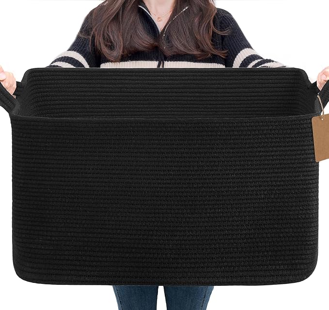 Goodpick Woven Storage Baskets for Organizing 22”x17”x12” Large Blanket Basket by Goodpick