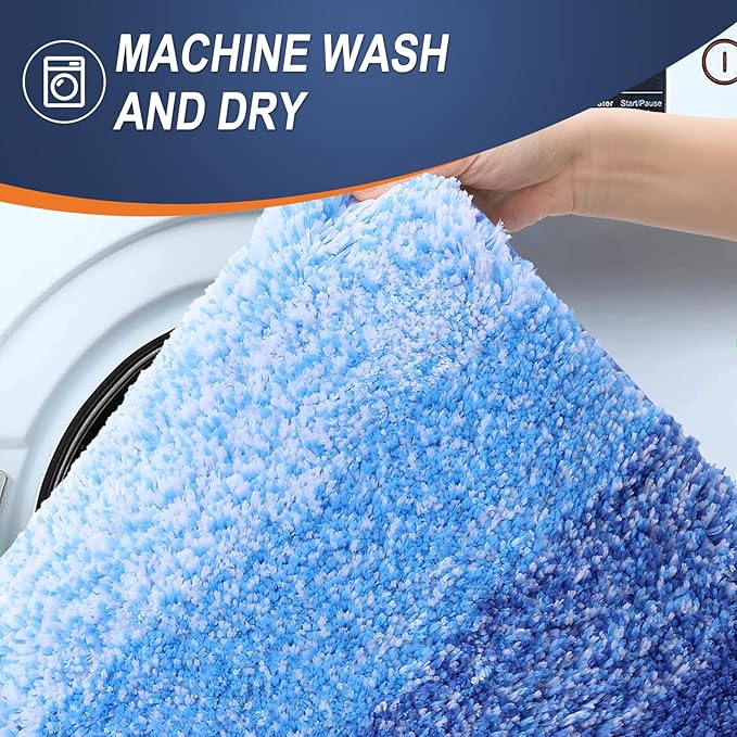 OLANLY Bathroom Rug Set 2 Piece, Soft Absorbent Microfiber Bath Rug Set - Image 6