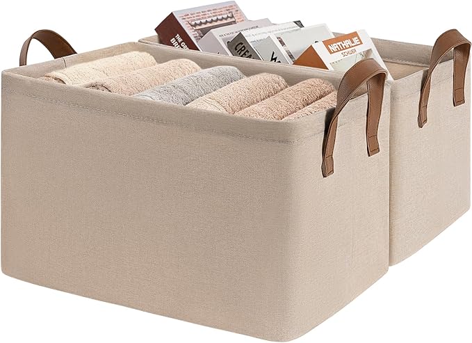 CHICVITA Storage Baskets for Shelves, Extra Large Closet Organizer Bins by CHICVITA