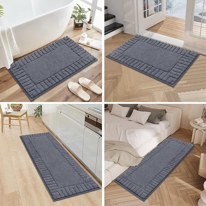 Pauwer Bathroom Rugs Sets 3 Piece Bathroom Shower Rugs - Image 7