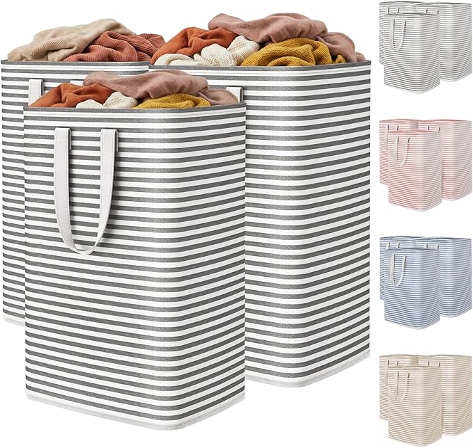 Lifewit 3 Pack Laundry Basket 80L Each, Collapsible Clothes Hamper by Lifewit