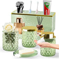 Glass Bathroom Accessories Set 5Pcs Crystal by BSSN