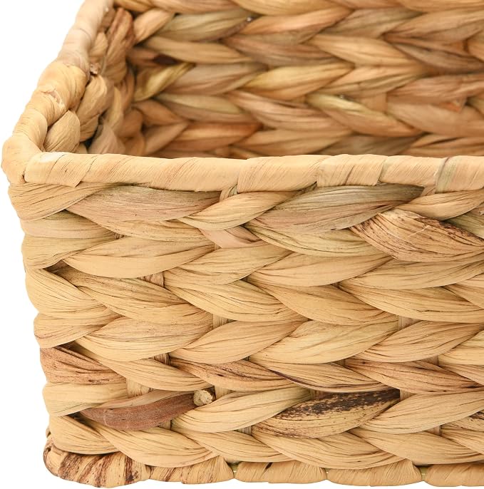 Household Essentials Water Hyacinth Rectangular Storage Basket - Image 9