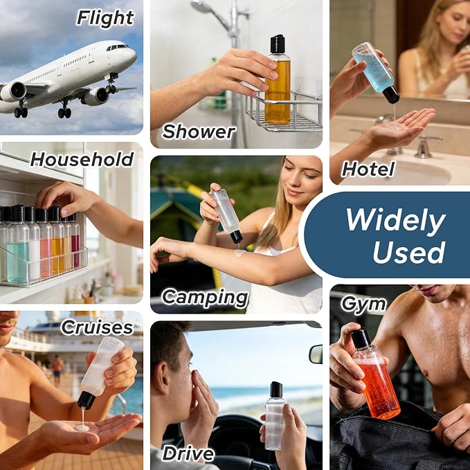 Travel Bottles for Toiletries 3.4 oz TSA Approved - Image 6