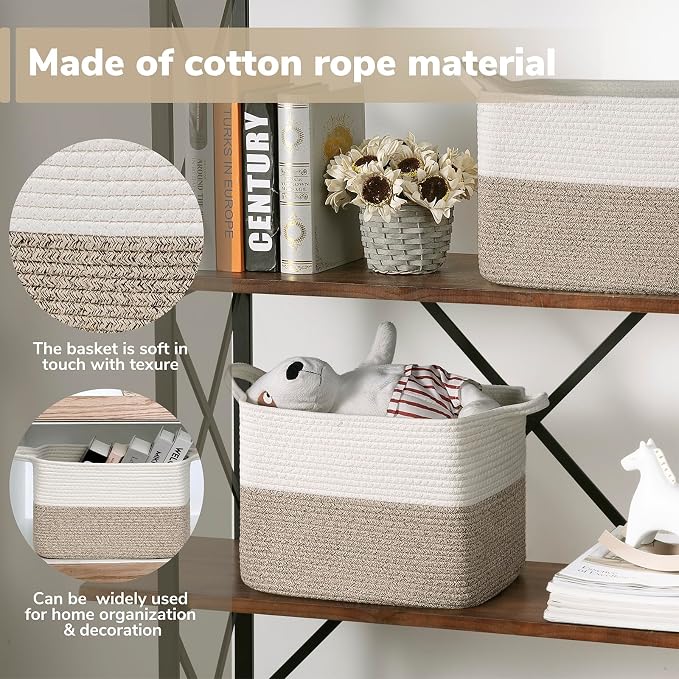 Goodpick Woven Storage Baskets for Organizing, Baby Basket for Gifts, Dog Toy - Image 4