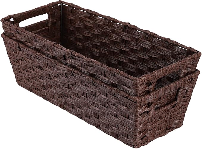 Plastic Wicker Storage Baskets - Image 8
