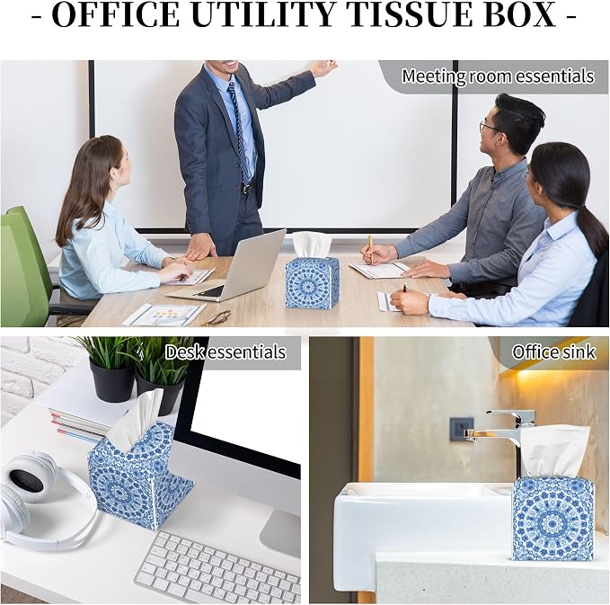 Boho Mandala Flower Tissue Box Cover Square - Image 8