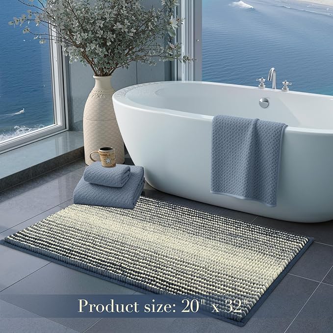 BSICPRO Bath Mat Rug for Bathroom, Non Slip 20 x 32 Inches, Water Absorbent - Image 6