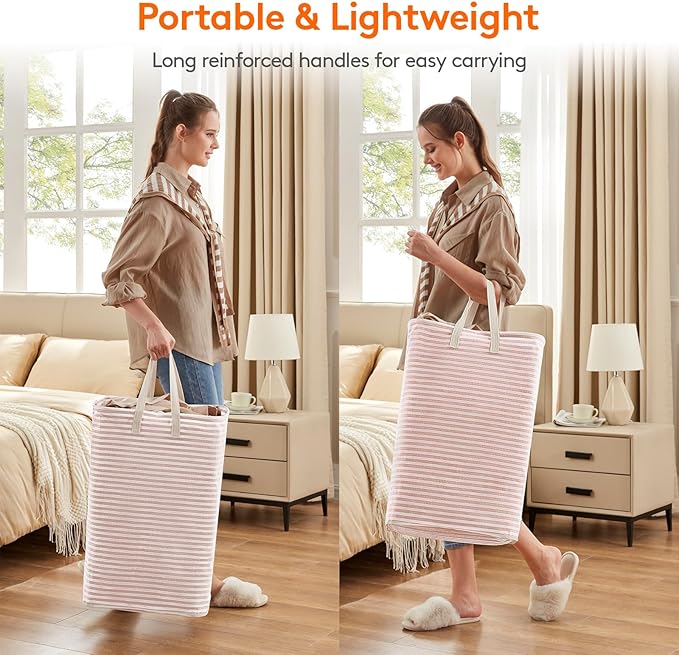 Lifewit 2 Pack Laundry Basket 80L Each, Collapsible Clothes Hamper - Image 4